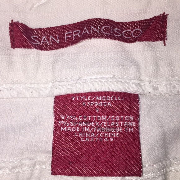White San Francisco Capri Pants Size 9 - Picture 7 of 7